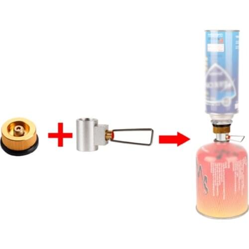 New Camping Gas Stove Adaptor Outdoor Camping Hiking Stove Burners Adaptor Valve Convertor Cylinder Refill Adapter