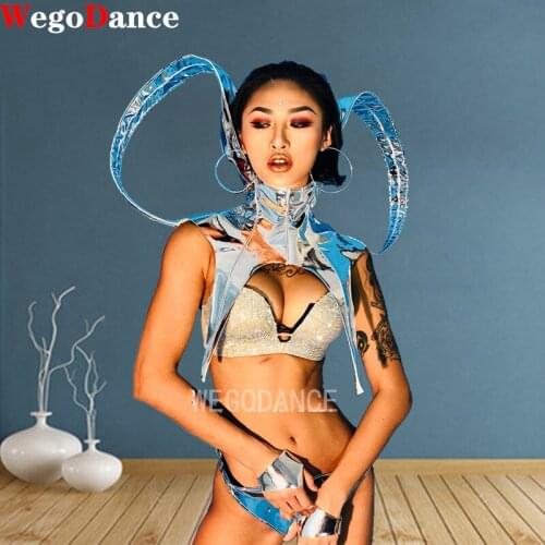 New Women Nightclub Bar Party Split Singer Dance Gogo Costume Men Festival Outfit Performance