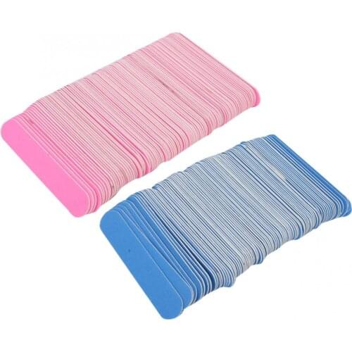 100pcs Nail File Double Sided Nail Buffer Sanding Buffing Polishing Strip Manicure Tool Buff For Nails