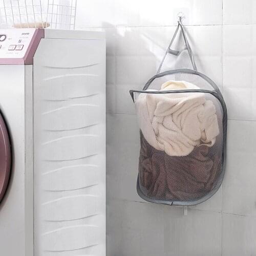 Portable Foldable Breathable Laundry Basket Wall Mounted Dirty Clothes Basket Bathroom Laundry Hamper Laundry Organizer