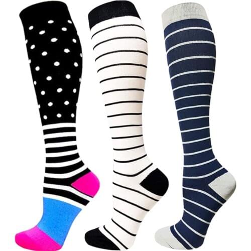 Antifatigue Unisex Compression Socks Fit For Nurses, Pregnancy, Varicose Veins Leg Pain Relief Socks Flight Travel Stockings