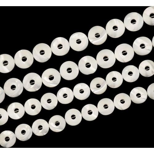 Hollow Circle White Natural Mother Of Pearl Shell Beads,Loose Spacer Beads,Stone Beads,Diy Accessories,wholesale