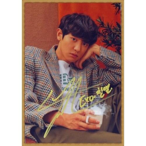 Hand signed EXO Park Chan Yeol autographed photo 6 inches free shipping K-POP 022018A