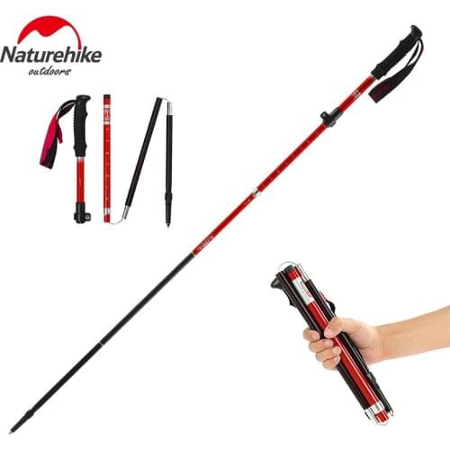 Naturehike Trekking Poles Nordic Walking Poles Aluminum Trekking Sticks Foldable Hiking Pole Telescopic stick Walking stick