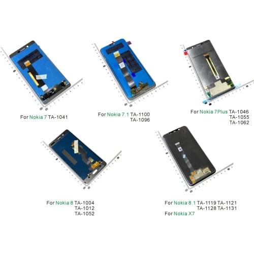 For Nokia 7 TA-1041 7.1 TA-1100 7.1Plus TA-1046 8 8.1 TA-1119 X7 LCD Display Touch Screen Digitizer Assembly Replacement Parts