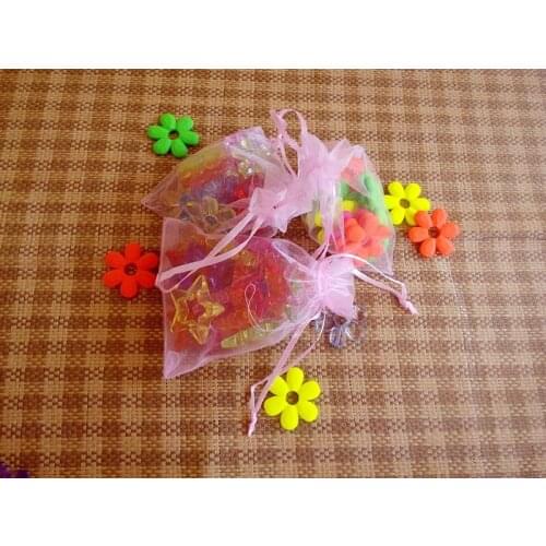 2000pcs 11*16cm Pink Organza Gift Bag Jewelry Packaging Display Bags Drawstring Pouch For Bracelets/necklace/wed Mini Yarn Bag