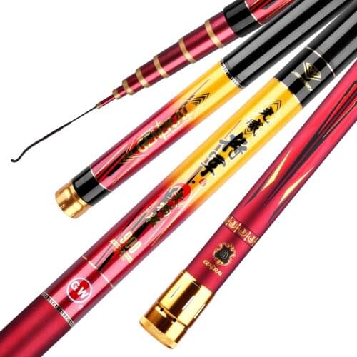 6.3/7.2/8.1/9/10 Taiwan Fishing Rod Black Pit Long Section Power Hand Olta Carbon Fiber Fishing Canne De Pesca Fishing Tackle