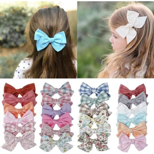 6 Pcs/Set Lovely Baby Girl Hair Clips Princess Bows Kids Children Barrettes Girls Hairpins Headwear Baby Hair Accessories