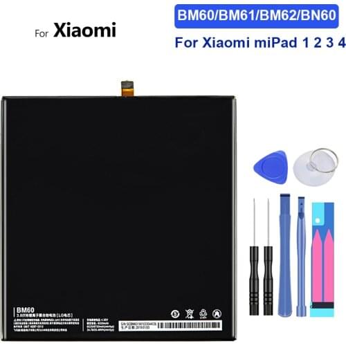 6600mAh BM60 BM61 BM62 BN60 Battery For Xiaomi miPad 1 2 3 4 miPad MEC91 Bateria mi Tab 1 2 3 4 +Tracking Number