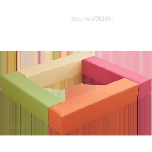 Kindergarten Shoe Changing Mall Shopping Mall Software Combination Bar Stool Fence Play Area Childrens Rectangular Soft Bag Sof