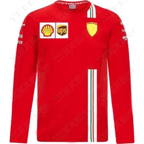 F1 Team 2021 Season Motorsport F1 Team Mens Red T-Shirt Short Sleeve Racing Jerseys Motorbike Motocross MX Dirt Bike Moto