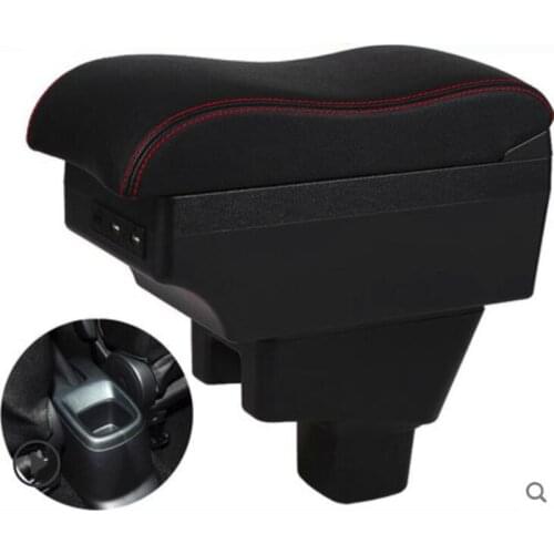 For Suzuki SX4 armrest box central Store content box with cup holder ashtray decoration products accessories With USB interface