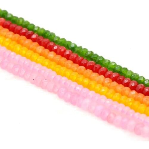 Facet wheel Abacus shaped 2x4mm loose beads six colors Girl gift parts Manual DIY Women fashion jewelry making design wholesale