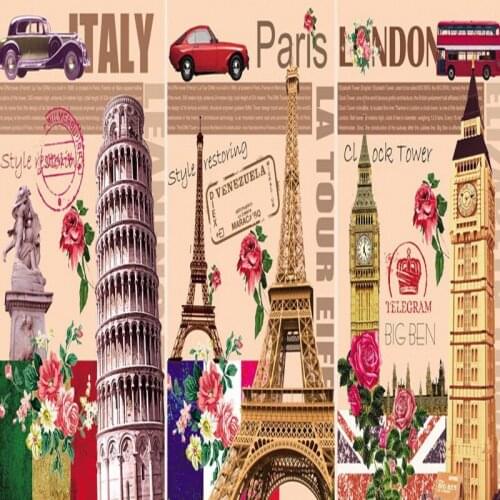 Dropship Colomac Photo Wallpaper Retro Nostalgia European Style Building Wallpaper Vintage Decoration Mural Papel Parede 3d Sala