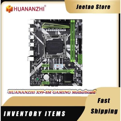 HUANANZHI X99-8M GAMING Motherboard for Intel XEON E5 X99 LGA2011-3 All Series DDR4 RECC NON-ECC memory NVME USB3.0 M-ATX Server