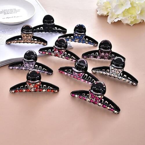 Crystal Hair Claws Colorful Shiny Hairclip Barrettes Women Hair Clip High Quality Hair Clip Rhinestone Hairpins Hair Accessories
