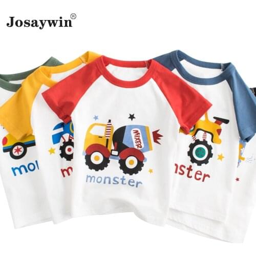 Summer Childrens T-shirt Boys T-shirt Cotton Print Cartoon Kids T-shirt Short Sleeve Boys T Shirt Baby Tee Top Girls Clothing