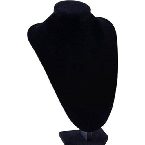Shop Decor Mannequin Bust Jewelry Necklace Pendant Show Case Display Stand Holder Black