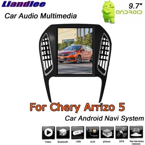 Android Multimedia Player For Chery Arrizo 5 2016-2019 Stereo Car Vertical Screen Video Wifi USB GPS Navigation System 9.7"