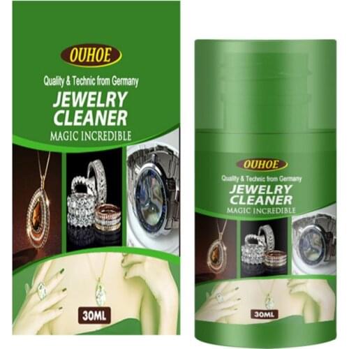 Gentle Jewelry Cleaner Solution | Gold, Silver, Fine & Fashion Jewelry Cleaning | Ammonia Free Clean 30ml Top