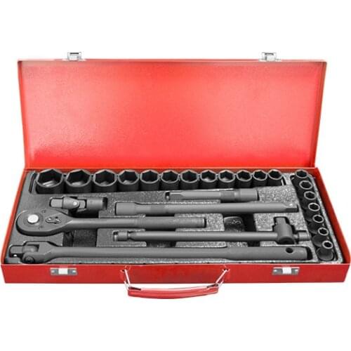 26 Pcs CRV Steel Combination Tool Set Car Repair Wrench Batch Head Ratchet Pawl Socket Spanner Screwdriver Household