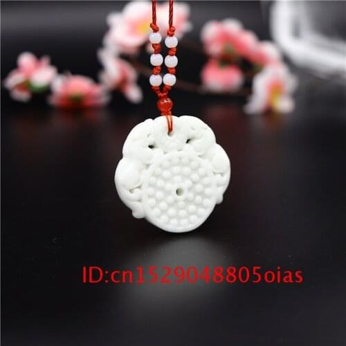 Natural Tiger Fashion Jewelry for Double-sided Charm Jade Men Women Pixiu Pendant Amulet Carved Chinese Gifts Necklace White