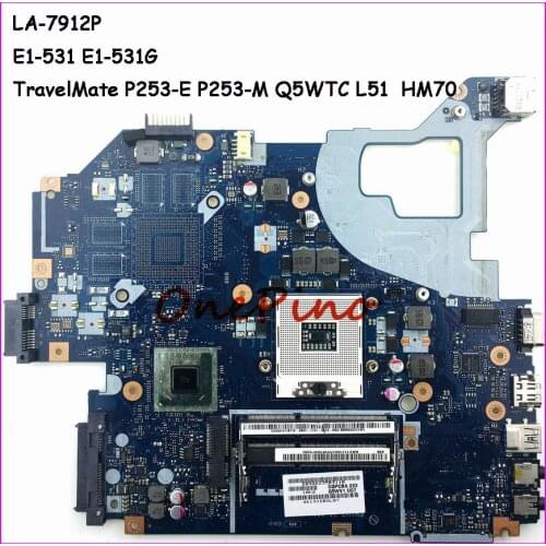 NBC1F11001 LA-7912P fit for Acer aspire E1-531 E1-531G laptop motherboard TravelMate P253-E P253-M motherboard Q5WTC L51 tested