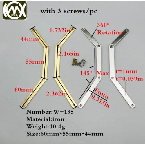 16pc 60*55mm Long term Wood box Hinge Folding hinge Furniture wooden box hardware accessories W/screw Delivery fast KIMXIN W-135