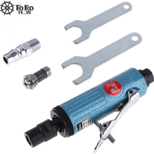 TORO 1/4" Straight Shank Collet Pneumatic Grinding Machine Air Die Grinder for Grinding / Engraving / Tire Repair / Polishing