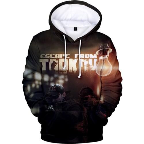 Escape from Tarkov Game 3d Hoodies Men Fashion Long Sleeve Hooded Sweatshirt 2020 Hot Sale Streetwear Clothing Plus Size