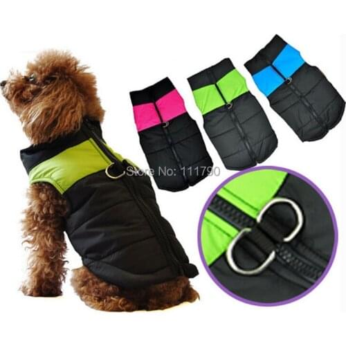 New Teddy Dog Down Vest Winter Waterproof Dog Clothes Windproof Warm Pet Clothing Small Puppy Dog Parkas Free Shipping