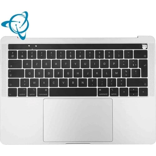 Silver Laptop A1989 French Keyboard For Macbook Pro Retina 2018 A1989 Topcase Top Case Keyboard Backlight Trackpad Touchbar
