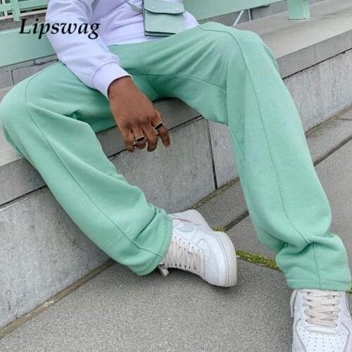 Fashion Streetwear Men Loose Solid Pants Casual Mid Waist Drawstring Straight Pants 2021 Spring Summer Mens Harajuku Trouser 3XL