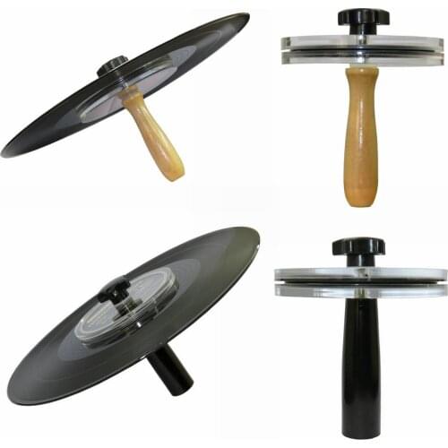 LP Vinyl Record Cleaner Clamp Aluminum handle Record Label Saver Protector Waterproof Acrylic Clean Tool