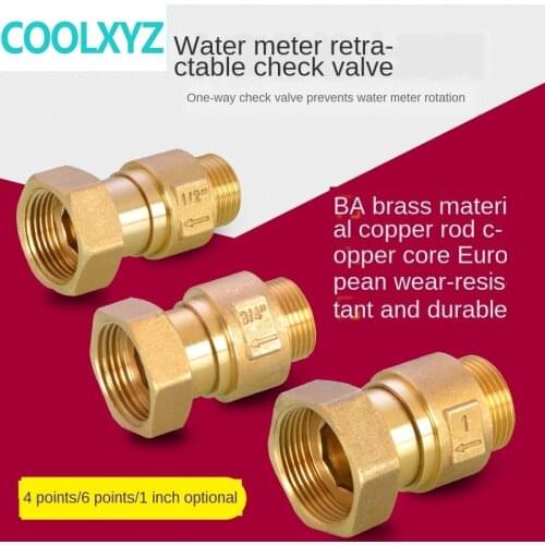 1/2IN 3/4IN check valve vertical household anti-idling 1 inch brass horizontal check valve spring check valve connector