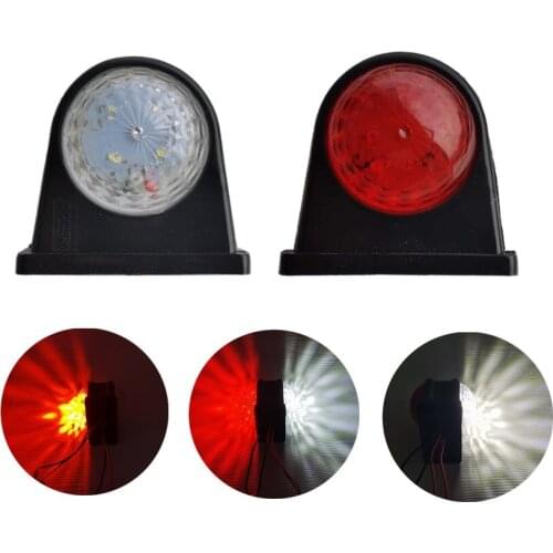 1pair 12V 24V LED Side marker Lights For Truck Trailer Tractor Red White Position Light Rear Side Indicator Lamps For DAF Scania