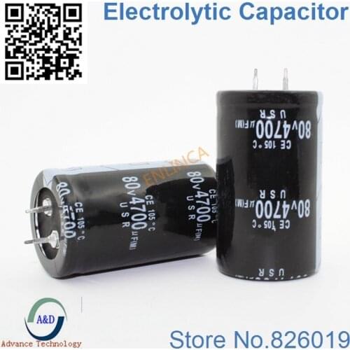 1pcs/lot 80V 4700UF Radial DIP Aluminum Electrolytic Capacitors size 30*50 4700UF 80V Tolerance 20