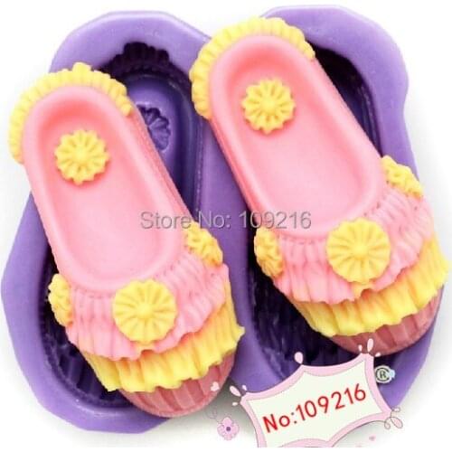 1pcs A Pair of Princess Shoes (H0065) Silicone Handmade Soap Mold Crafts DIY Mold