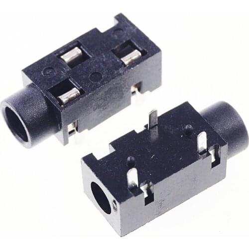 100 PCS 3.5 mm Audio Jack TRS 3 contacts 3 conductor Stereo Connector Through Holes PCB Right Angle No Internal Switch