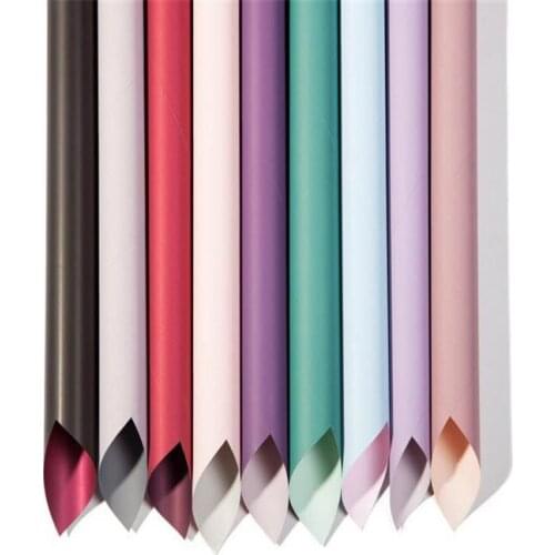 20pcs 40*45cm Bouquet packing Origami Two-tone color Paper Craft DIY Flower Wrapping Fold Scrapbooking Party Backdrop Decoration