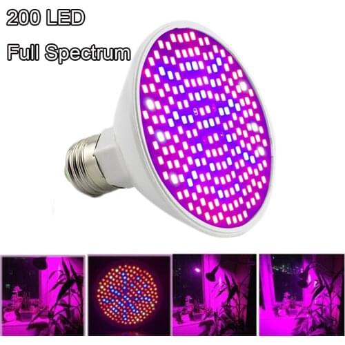 200 Led Grow Light Full Spectrum Plant Growing Lamp Flower UV IR Bulbs Vegetable Grow Tent indoor Lighting Greenhouse 13W