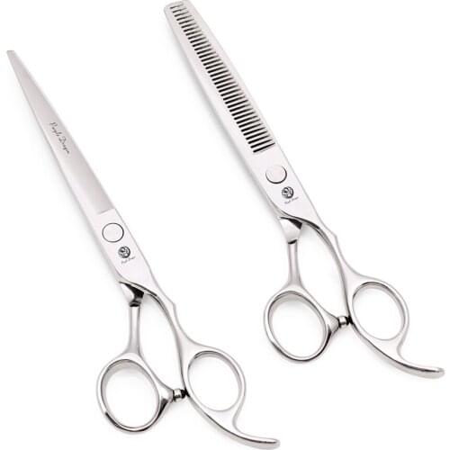 6.5" Purple Dragon Stainless Straight Scissors Thinninng Shears Professional Grooming Scissors Dog Shears Animal Scissors Z1006