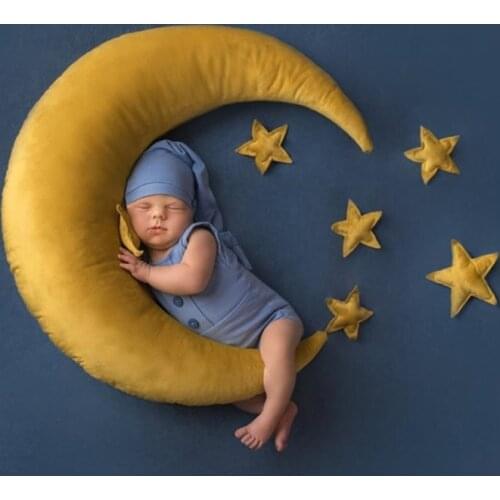 9 Pcs/Set Newborn Photography Props Baby Posing Crescent Pillow+Stars Kit Baby Photo Shooting Fotografi Accessories