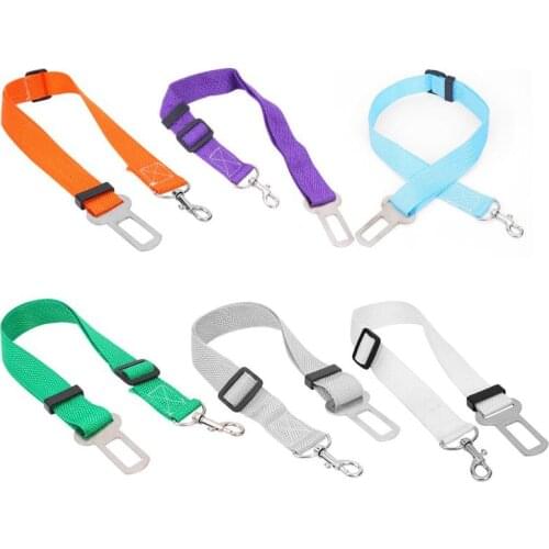 Vehicle Car Pet Dog Seat Belt Puppy Car Safety Seatbelt Dog Harness Lead Clip Pet Dog Supplies Safety Lever Seat Belt for Pet