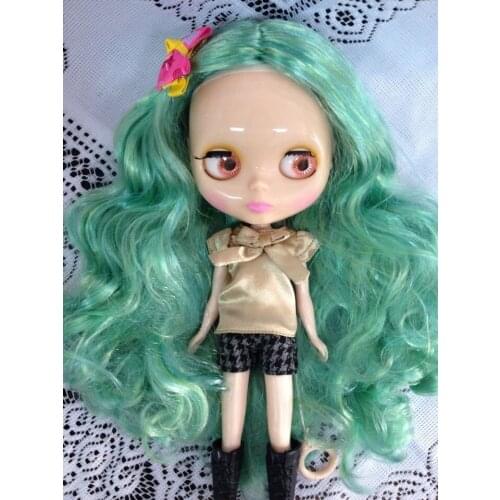 Free shipping Nude blyth dolls ,green color fashion doll