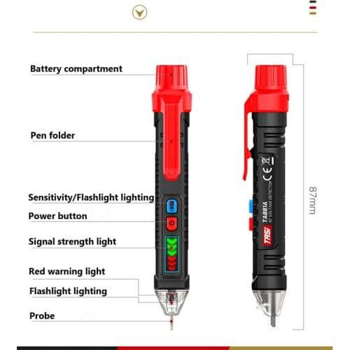 AC voltage detector LED lan tester wiring detector uni t network cable tracker voltage indicator socket tester