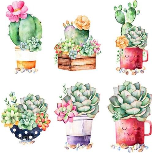 DIY Succulent Plant Full Diamond Embroidery Green Potted Cross Stitch Kits Diamond Painting Fantasy Home Decor Family Handicraft