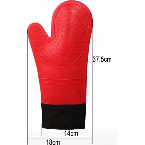 Food Grade Heat Resistant Silicone Kitchen Barbecue Oven Glove Cooking BBQ Grill Glove Oven Mitt Baking glove 5color Kitchentool