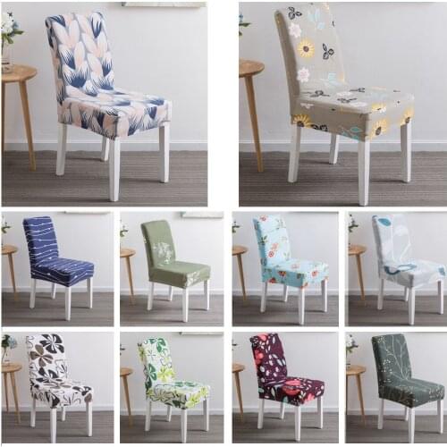 Modern Home Decor Party Banquet Seat Cases Dining Chair Seat Covers Elastic Anti-dust Chair Cover Stretchy Removable Slipcovers