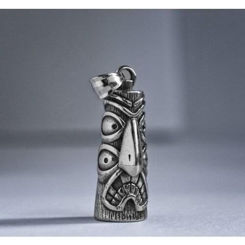 Tribal Style Totem Pole Pendant Indian Vintage 316L Stainless Steel Amulet Jewelry Unique Gift